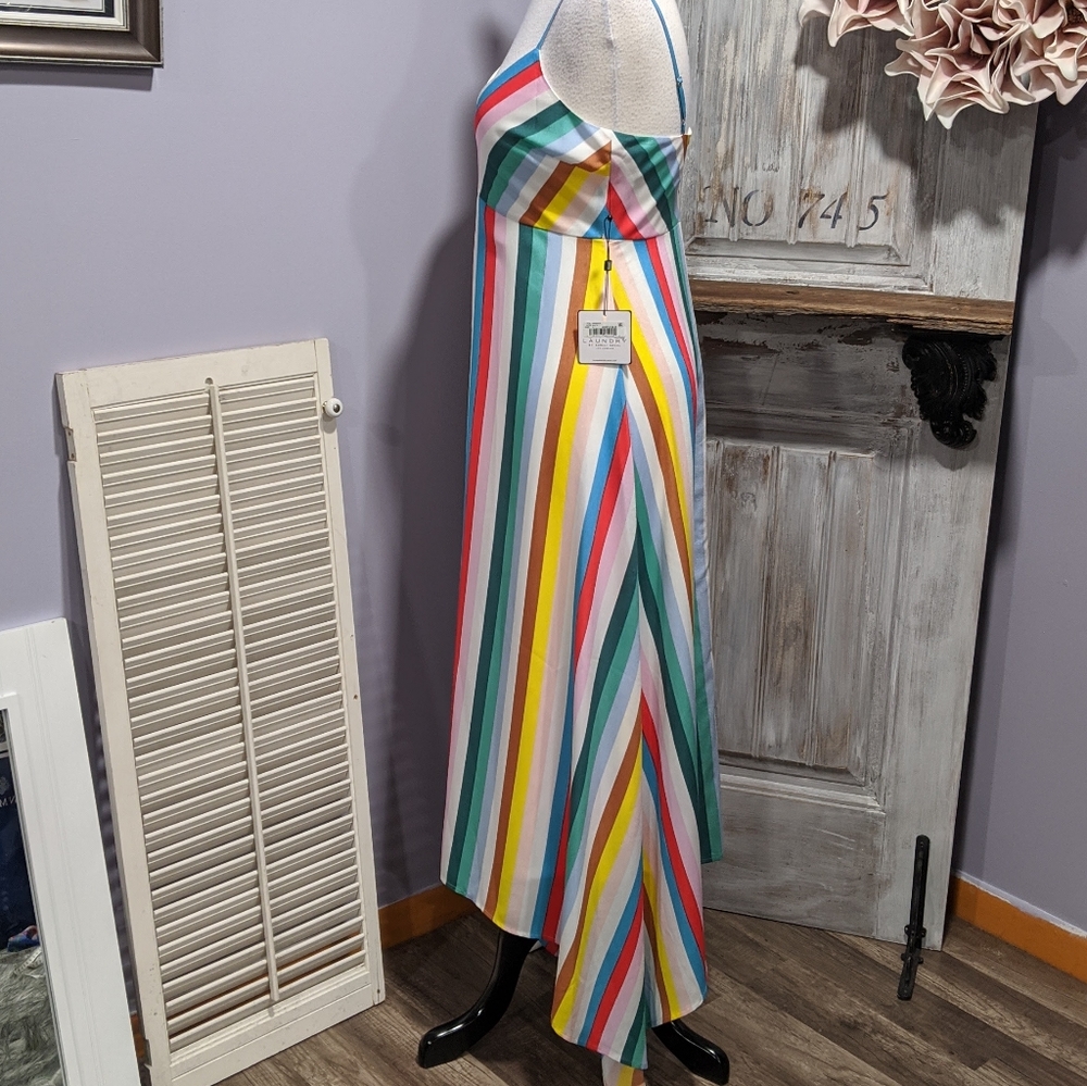๐SOLD๐๐NWT Laundry by Shelli Segal colorful striped maxi - Picture 3 of 8